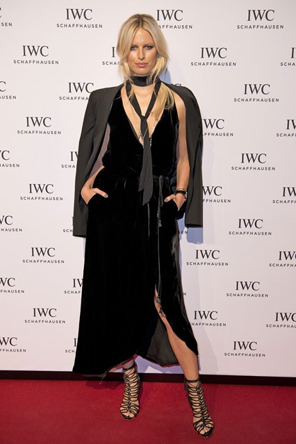Karolina Kurkova in Chloe AW15, sandali Sophia Webster al IWC Gala, Geneva