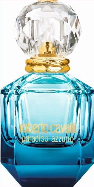 Roberto Cavalli Paradiso Azzurro è disponibile da Gennaio 2016 in tre formati: la eau de parfum da 30 ml (47.00€), da 50 ml (68.00€) e 100ml (88.00€).