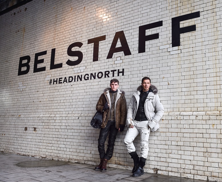Paul Sculfor and Belstaff model showcasing the 'Heading North' Winter 2016 Menswear Collection