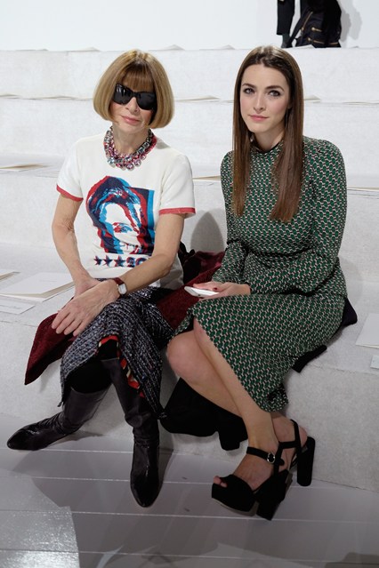 Anna Wintour e la figlia Bea Shaffer alla afilata Marc Jacobs, New York