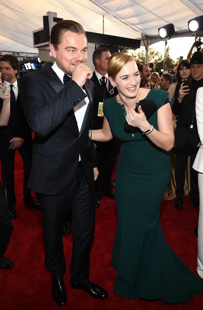 Kate Winslet e Leonardo Di Caprio ai Sag Awards 2016