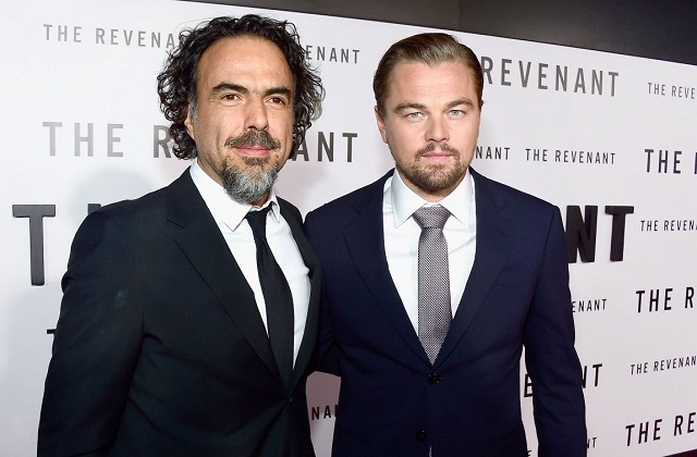 Leonardo Di Caprio e Alejandro Iñárritu alla premiere di The Revenant