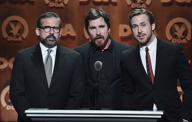 Steve Carrell, Christian Bale e Ryan Gosling ai DGA Awards