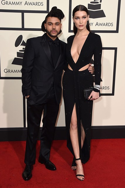 The Weeknd in Givenchy by Riccardo Tisci e Bella Hadid in Alexandre Vauthier